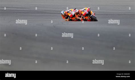 Spanish MotoGP Rider Daniel Pedrosa Of Team Repsol Honda Races In The