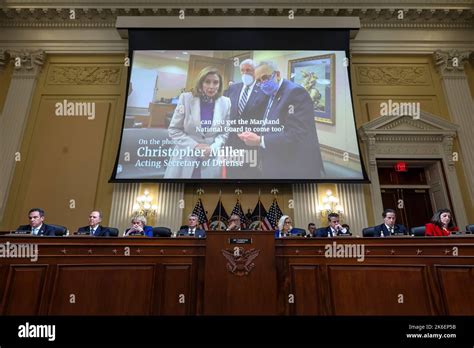 WASHINGTON, DC - OCTOBER 13: A video of Speaker of the United States ...