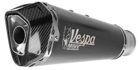 Mivv Full System X Delta Race Black Standard Exhaust For Vespa Gts