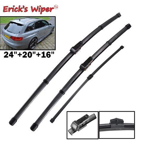 Erick S Wiper LHD Front Rear Wiper Blades Set For Audi A4 B8 2009 2016