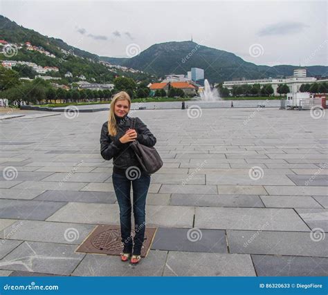 Beautiful Girl In Bergen Stock Image Image Of Love Holidays 86320633