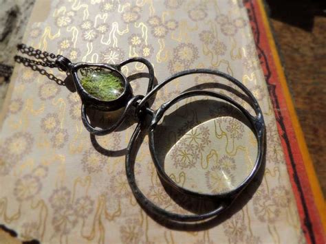 Loupe Necklace Loupe Pendant Gift for Her Magnifier - Etsy