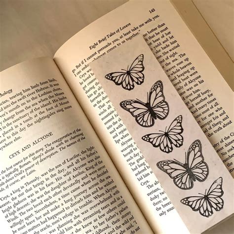 Monarch Butterfly Bookmark Insect Bookmark Vintage Bookmark Reader