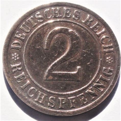 Weimarer Republik 2 Reichspfennig 1925 E Vz Xf EBay