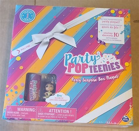 Party Pop Teenies Party Surprise Box Doll Playset Includes Ava New