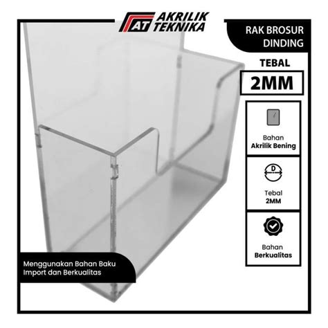 Jual Tempat Brosur Dinding Rak Brosur Tempel Display Acrylic A6 Di