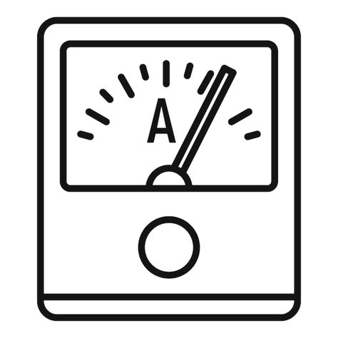 Premium Vector | Ampere meter device icon Outline ampere meter device ...