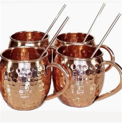 300 Ml Set Of 4 Hammered Copper Mug At Rs 1588 Set In Moradabad ID