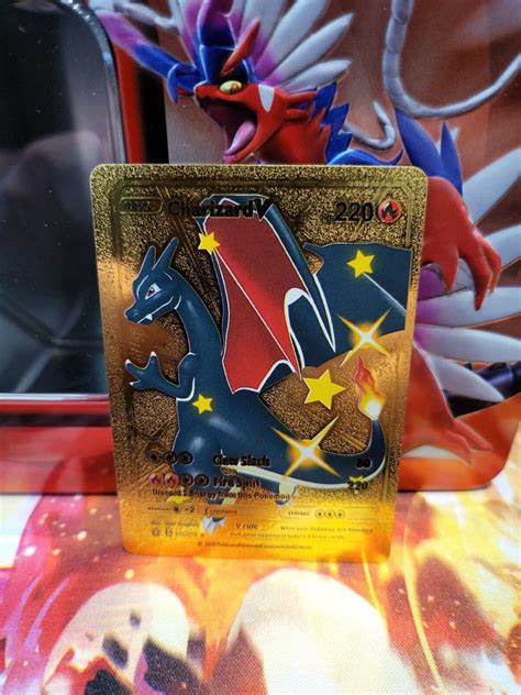 Shiny Charizard V Gold Foil Pokemon Card Values MAVIN