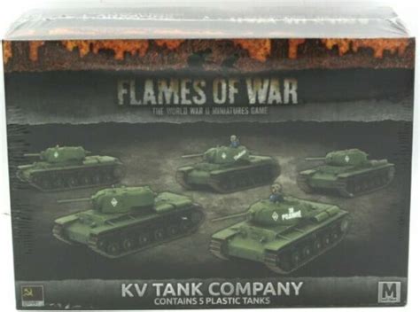 Soviet Kv Tank Company Flames Of War Sbx40 Battlefront Miniatures For