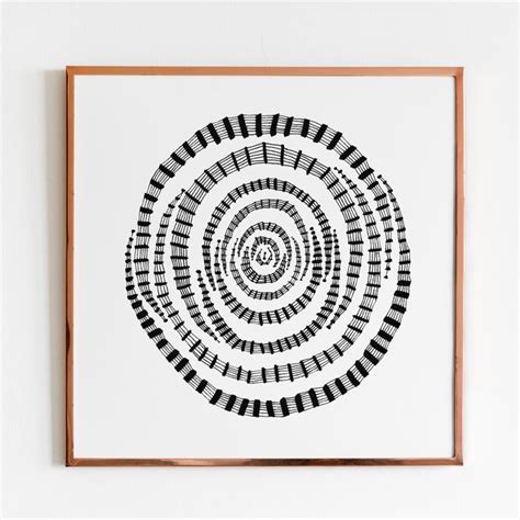 Circle No:5 / Black and White Abstract Printable Wall Art / - Etsy ...