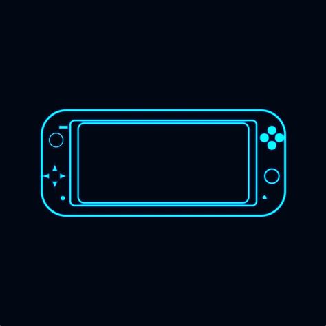 Nintendo Switch Console Vector Illustration Neon Light Effect Switch