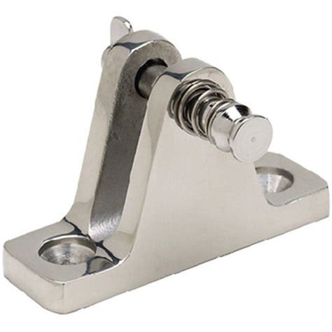 90 Degree 316 Stainless Steel Bimini Top Deck Hinge With Quick Release Pin White S Marine