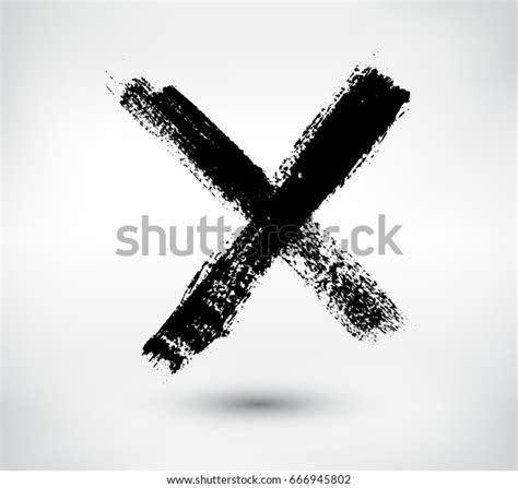 Grunge Letter X Vector Cross Sign Stock Vector Royalty Free