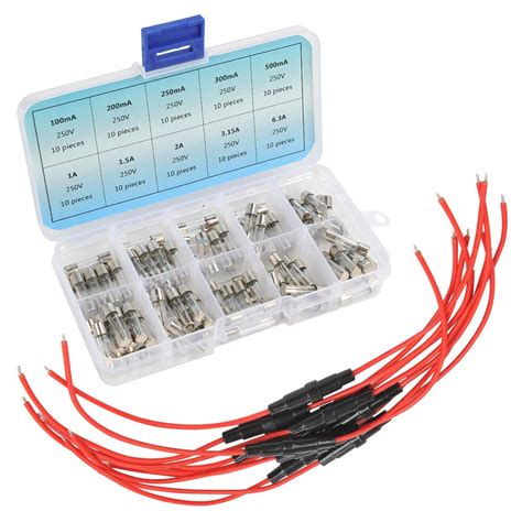 QLOUNI 10pcs 5x20mm Fuse Holder Inline Screw Type With 18 AWG Wire