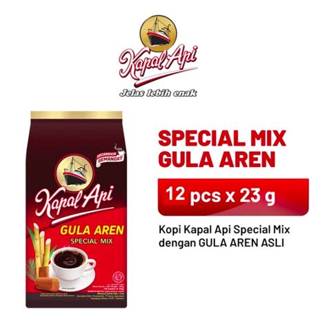 Jual Kopi Kapal Api Special Mix Gula Aren Renteng X Gr Shopee