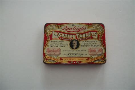 Vintage Rawleigh S Laxative Tablets Tin Antique Price Guide Details