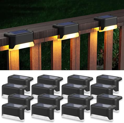 Solar Fence Lights Outdoor 16Pack Solar Deck Lights Outdoor Waterproof