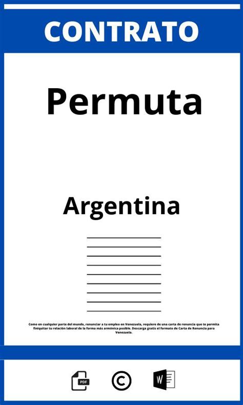 Contrato De Permuta Argentina Argentina 2024