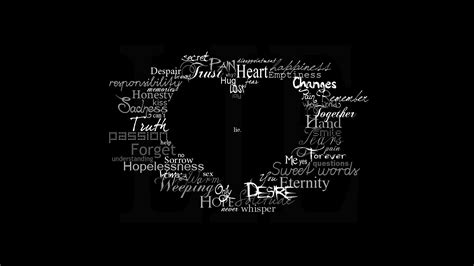 Wallpaper Quote Black Background Heart Typography Text Word