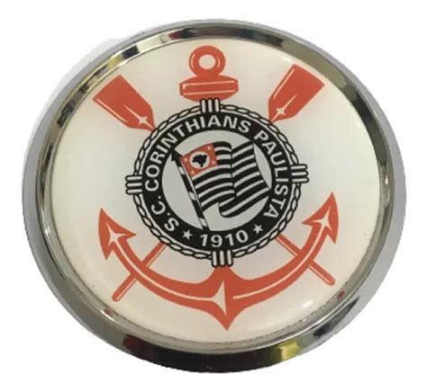 Emblema Adesivo Corinthians Cromado Universal Parcelamento Sem Juros