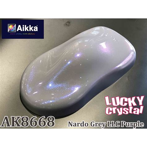 Aikka Ak8668 Nardo Grey Llc Purple Lucky Crystal 3 Tone Effect