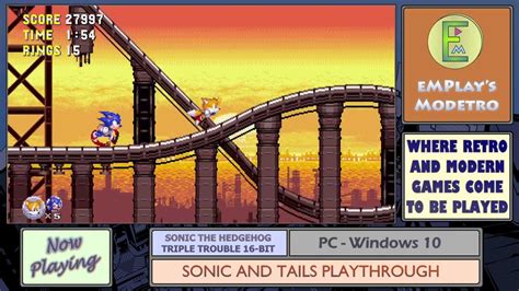 Sonic Triple Trouble 16 Bit Pc Sonic And Tails 3 Sunset Park