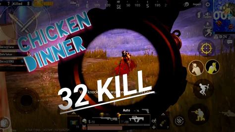 32 Kill S Chicken Dinner With 1v4 Clutch Squad Wipe YouTube