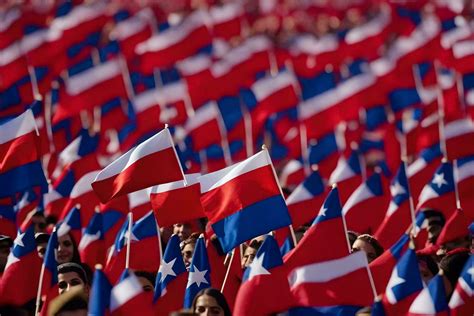 A Large Crowd Of People Waving Flags Ai Generated 30057762 Stock Photo
