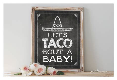 Instant Lets Taco Bout A Baby Printable Fiesta Baby Shower Taco