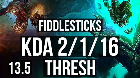 FIDDLESTICKS Twitch Vs THRESH Jinx SUP 2 1 16 Rank 6 Fiddle