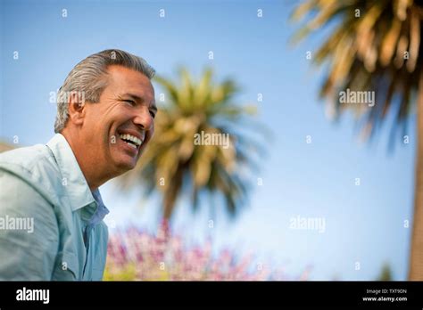 Portrait Of Happy Smiling Mature Man Stock Photo Alamy