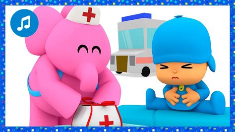 A enfermeira Elly cuida do Pocoyo MÚSICA INFANTIL Desenhos