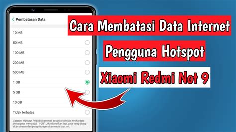 Cara Membatasi Pengguna Hotspot Di Redmi Not Youtube