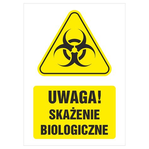 Uwaga Ska Enie Biologiczne Naklejka Tabliczka Sklep Z Naklejkami