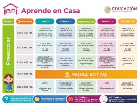 Estos Son Los Horarios Y Canales De “aprende En Casa” Del Programa