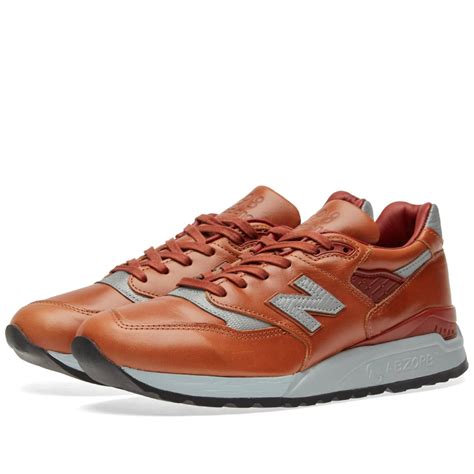 New Balance X Horween Leather Co M998besp Made In The Usa Tan And Silver End Gb