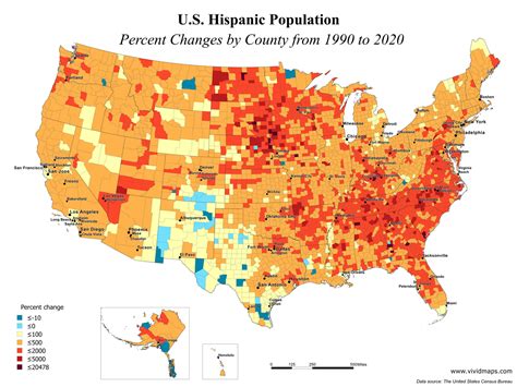 Absence of Hispanic - Vivid Maps