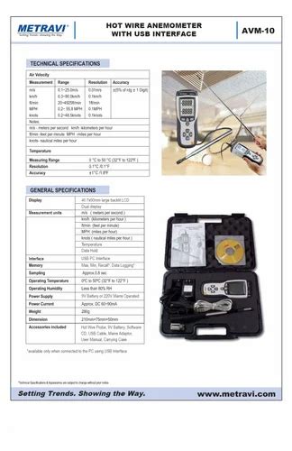 LCD AVM Hot Wire Anemometer With USB Interface For Industrial At Rs In Raipur