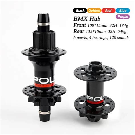 Polso Bmx Dirt Jump Hub Front And Rear Hub Cnc Machining Aluminum Alloy