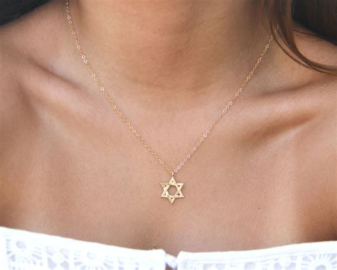 Star Of David Necklace Gold Filled Star Of David Necklace Etsy