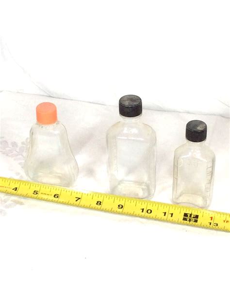 Vintage Duraglas Medication Bottles With Lids Lot Of Three Ebay