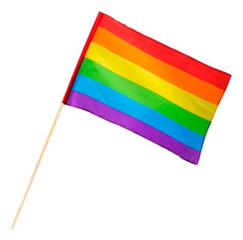 Banderin Lgbt Orgullo Gay X Cm Bandera Mano Doble Faz Cuotas Sin