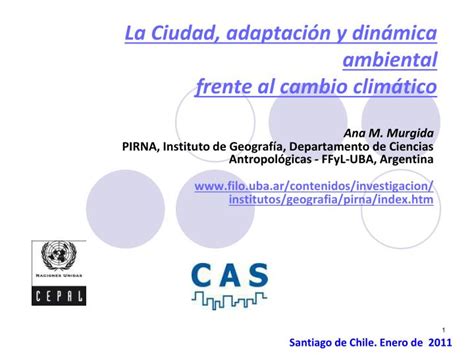 PPT La Ciudad adaptación y dinámica ambiental frente al cambio