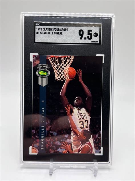 Shaquille O Neal 1992 Classic Four Sport 1 Base SGC 9 5 Price Guide