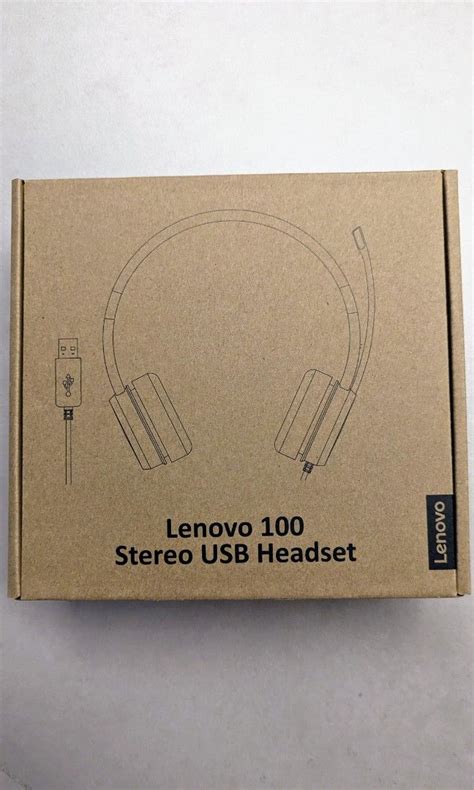 Bnib Lenovo 100 Stereo Usb Headset Audio Headphones And Headsets On Carousell