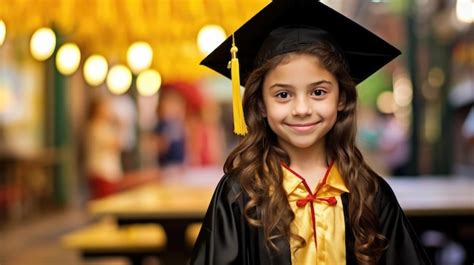 Premium Photo Portrait Of Latin Girl At Graduation Wearing Toga