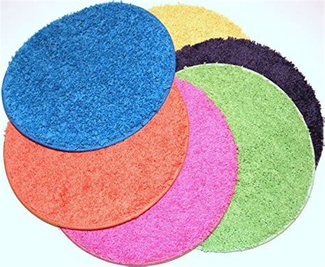 Bright Multi Set 6 Kids Crazy Carpet Circle Seats 18” Round Soft Warm