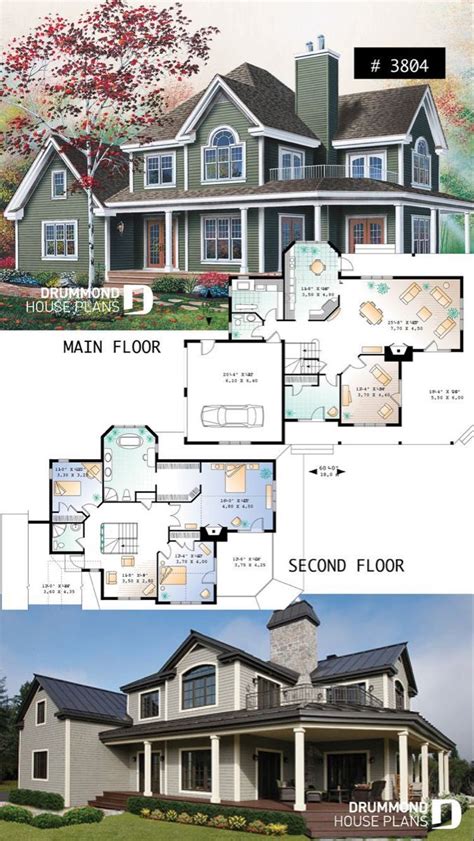 Two Story House Plans With Large Front And Back Porches Second Floor