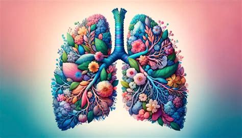 Premium Ai Image Floral Lungs Illustration Symbolizing Breath And